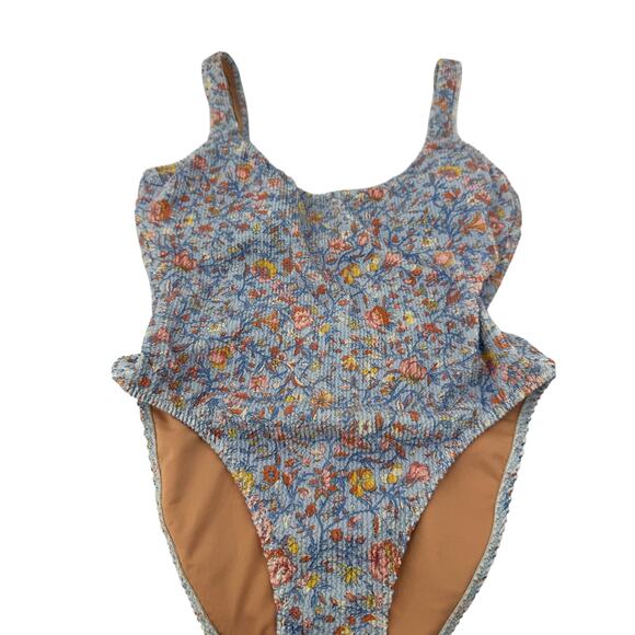 J.Crew Swimsuit Scrunchie Classic Scoopneck Floral Print One-piece Swimsuit 10 - Picture 6 of 11